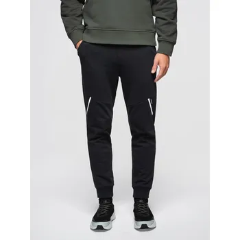 Oblečení a móda Pánské tepláky joggers - černé V2 OM-PASK-0280 - M