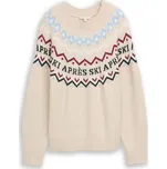 TOM TAILOR Svetr béžová / světlemodrá / vínově červená / černá