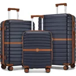 Konofactory Modrá sada 3 prémiových cestovních kufrů Harder -
