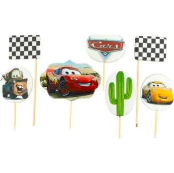 Jedlá dekorace na dort Cukrová figurka zápich McQueen - K Decor