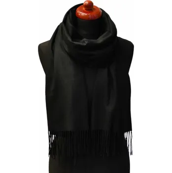 Šála Šála kašmírová - černá jednobarevná