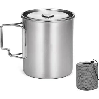 Horské kolo Kempingový hrnek s víčkem - 750 ml