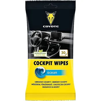 Čistič plastových dílů COYOTE-Čistící ubrousky COCKPIT (oceán) 30 ks