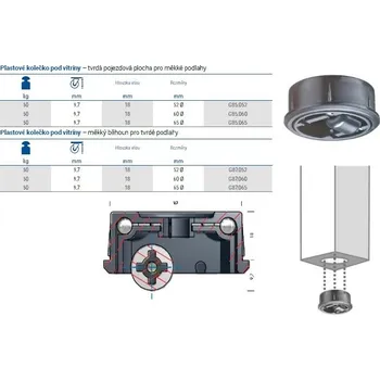 Příslušenství k zahradní technice Nábytkové kolečko G85.052