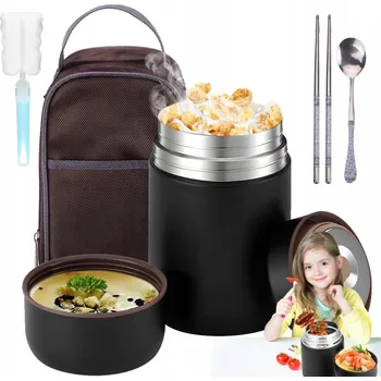 Termoska JÍDLONOSIČ TERMOSKA na POLÉVKU NEREZOVÝ TERMOSKA 750ml TERMO NÁDOBA TITAN