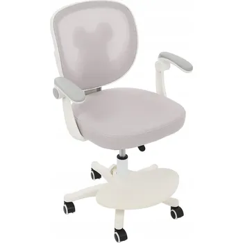 KANCELÁŘSKÁ ŽIDLE OTOČNÁ K PSACÍMU STOLU PRO DĚTI PANDA ŠEDÁ HX201