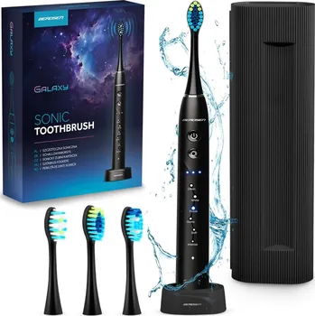 Elektrický zubní kartáček Sonický kartáček BERDSEN Galaxy Černý 3 HLAVICE 6 REŽIMŮ