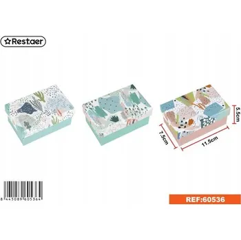 Dárková krabička Krabička na šperky Obdélníková, Barevný vzor