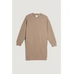 ŠATY GANT SHIELD C-NECK SWEAT DRESS TAUPE BEIGE