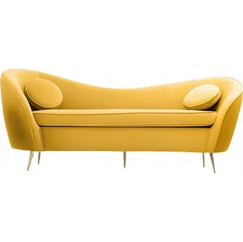 Pohovka Pohovka Kondela 195 x 73 cm, žlutý velur
