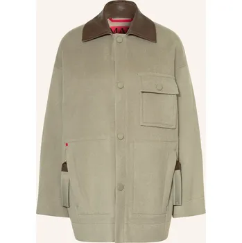 Dámský kabát Max & Co. Overjacket Hack, olivová / hnědá