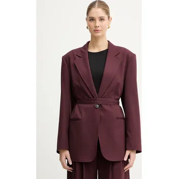 Dámské sako Sako BOSS Orange C Jalara 50553592 burgundské 93X, vel. 40