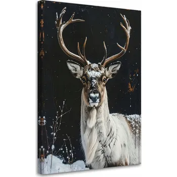 Obraz Obraz do obýváku, jídelny, kanceláře, Sob zima sníh vánoční stromky svátky 20x30