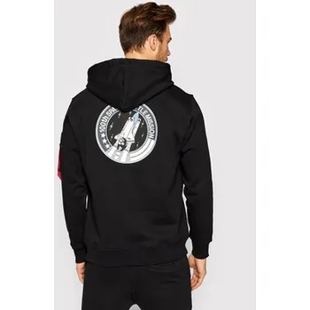 Pánská mikina Alpha Industries Mikina Space Shuttle 178317 Černá Regular Fit 3XL
