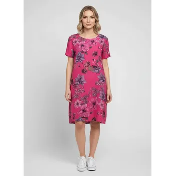 Dámské šaty Zabaione dámské šaty se vzorem Sunaa růžové Velikost: XXL