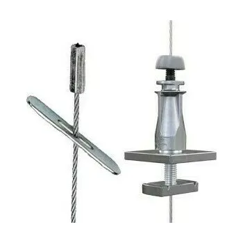 Příslušenství pro svítidlo Závěs lankový nosníkový Gripple 2 průchozí kotva – trapézový plech 1 m