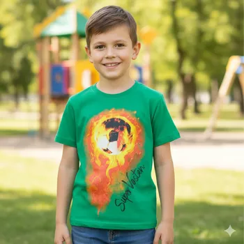 CHLAPECKÉ TRIČKO zelené Kugo GC8601 (Chlapecké tričko s krátkým rukávem)