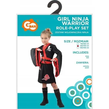 Karnevalový kostým Dětský Kostým Ninja bojovníka ( šaty , pásek), vel 120/130 cm