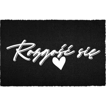 Rohožka KOKOSOVÁ VSTUPNÍ ROHOŽKA ČERNÁ DO DOMU | VESELÝ DÁREK POHODLNĚ SE USAĎTE