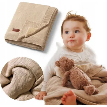 Dětská deka Zimní oboustranná deka bavlna flanel pro miminka Babyono 1671/02 béžová