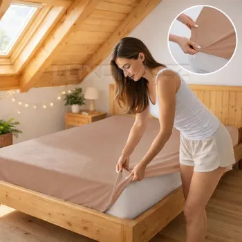 Prostěradlo Prostěradlo jersey béžová 10 - 160 x 200 cm atyp