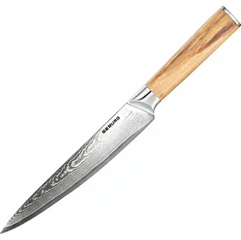 Kuchyňský nůž Plátkovací nůž Seburo HOKORI Damascus, 20 cm
