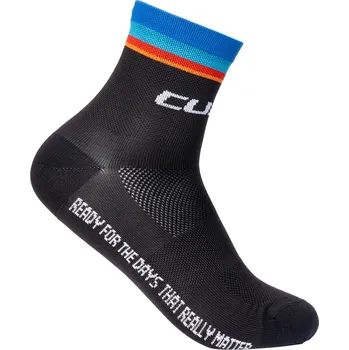 Pánské ponožky Cube ponožky MID CUT ROAD/XC Teamline black - 36-39