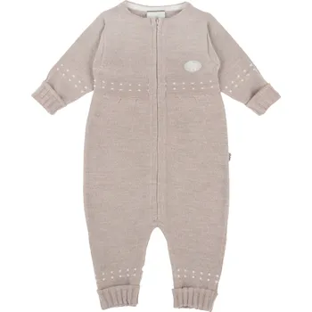 Dětský merino overal Classic tenký "Beige" Lillelam VELIKOST: 80/12 měsíců