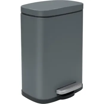 Odpadkový koš Siko Spirella pedálový odpadkový koš AKIRA matná šedá ocel soft-close 12 L 10.21560