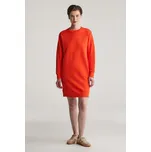 MIKINOVÉ ŠATY GANT SHIELD C-NECK SWEAT DRESS ORANGE RED
