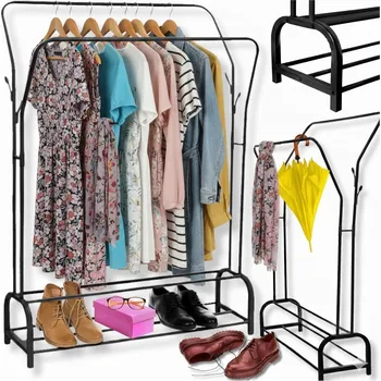 Věšák Stojací věšák kovový SEDDŌ černý