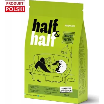 Krmivo pro kočku Half&Half Premium Suché krmivo pro kočky Sensitive krůta 8 kg