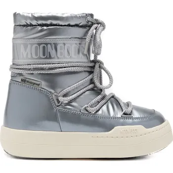 Pánská zimní obuv Juniorské vysoké zimní boty MOON BOOT-MB JR PARK BOOT, H001 SILVER Stříbrná 37