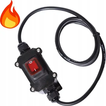 Bezpečnostní kamera Kolébkový přepínač IP65 s červenou kontrolkou 220V 30A pro venkovní použití