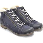 Kotníkové boty s kožíškem Iberius 051-0509 modrá