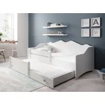 Dětská postel Amore s přistýlkou včetně matrací - bílá/šedá bez obrázku