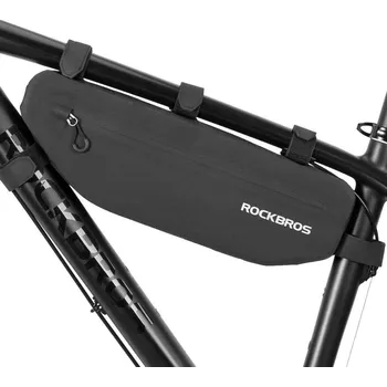 Horské kolo Vodotěsná brašna do rámu - Černá, 3 litry