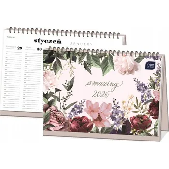 Kalendář Stolní kalendář 2026 Interdruk květiny