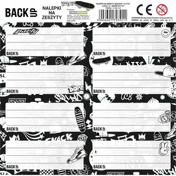 samolepka Samolepky na sešit Derform 1 ks