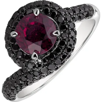 Prsten Prsten s černými diamanty a turmalínem Chandler