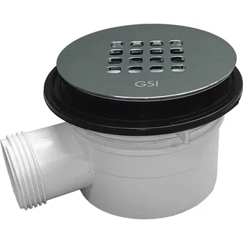 sprchový žlab GSI Vaničkový sifon, průměr 90mm, DN40, nízký, krytka agave mat