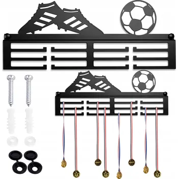 Věšák Nástěnný věšák na medaile, kovový, pro fotbalistu, 40 cm