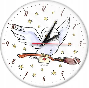 Hodiny NÁSTĚNNÉ HODINY LESKLÉ HARRY POTTER 035 BÍLÉ