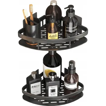 Drátěná police 2x Rohová sprchová polička do koupelny Bez vrtání