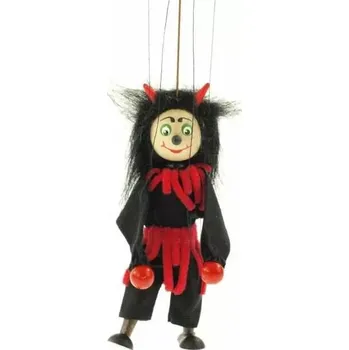 Loutkové divadlo Dřevěné mini loutky - Čert