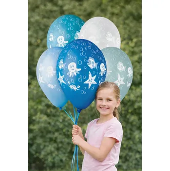 Balónek Kulaté latexové balónky 30cm Mořský svět mix barev 5ks