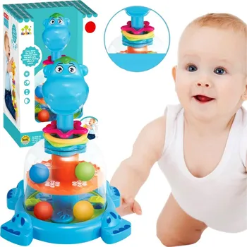 Hračka pro nejmenší KÁČA KOLOTOČ S MÍČKY HROCH SENZORICKÝ PRO MIMINKA