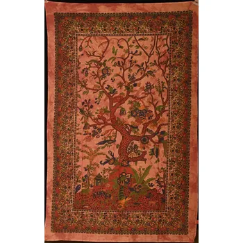 Přehoz na lůžko Mandala malá Strom červená