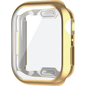 Pouzdro na mobilní telefon Pouzdro z měkkého plastu s ochranou displeje pro Apple Watch 45mm - zlaté