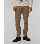 Pánské Kalhoty Alberto Rob Soft Tencel V Béžové Barvě